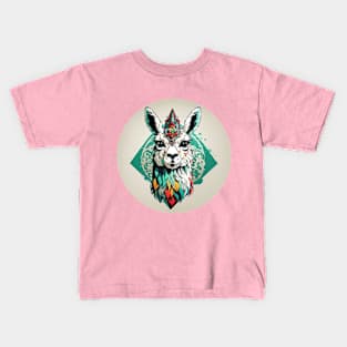 Colorful Lama queen Kids T-Shirt